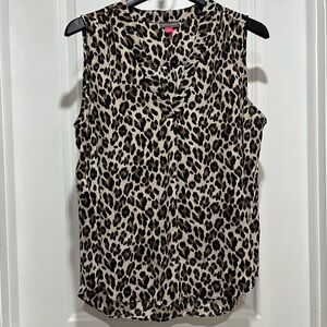 Vince Camuto Leopard Print Sleeveless Top